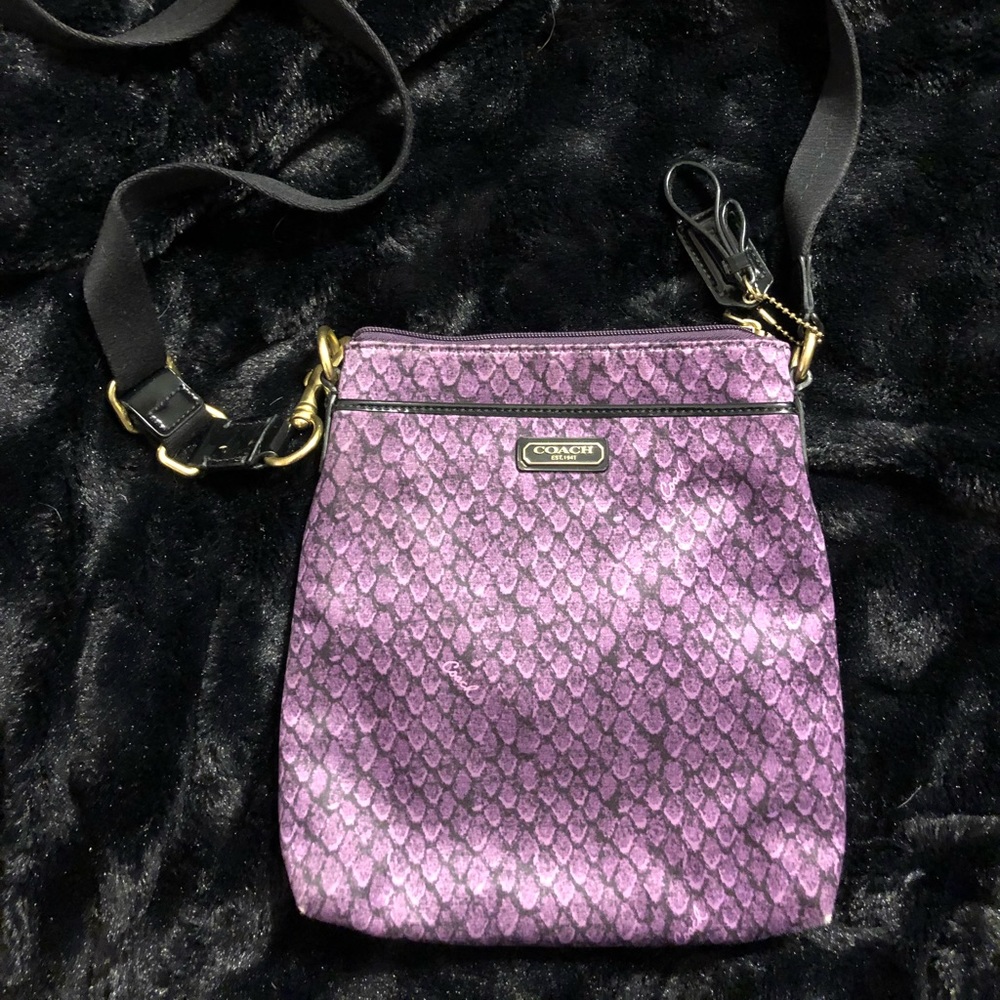 Small Coach Crossbody Purple Purse